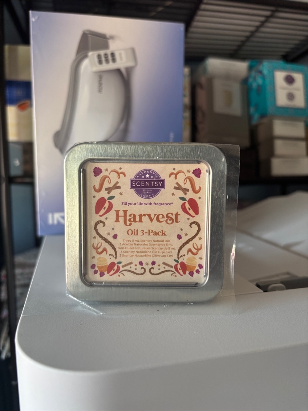Scentsy Harvest Oil 3-Pack – Apple cinnamon scone, caramel cinnamon cupcake